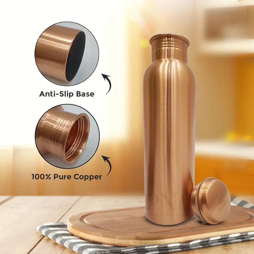 Copper Plain Shine Water Bottle - 1 Litre