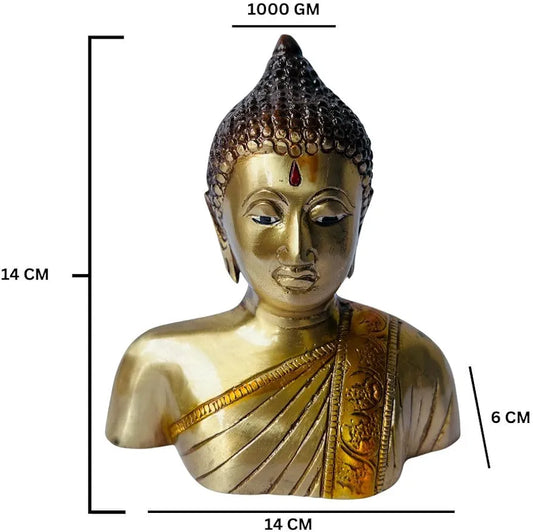 Pure Brass Blessing 1 KG Gautam Buddha Statue