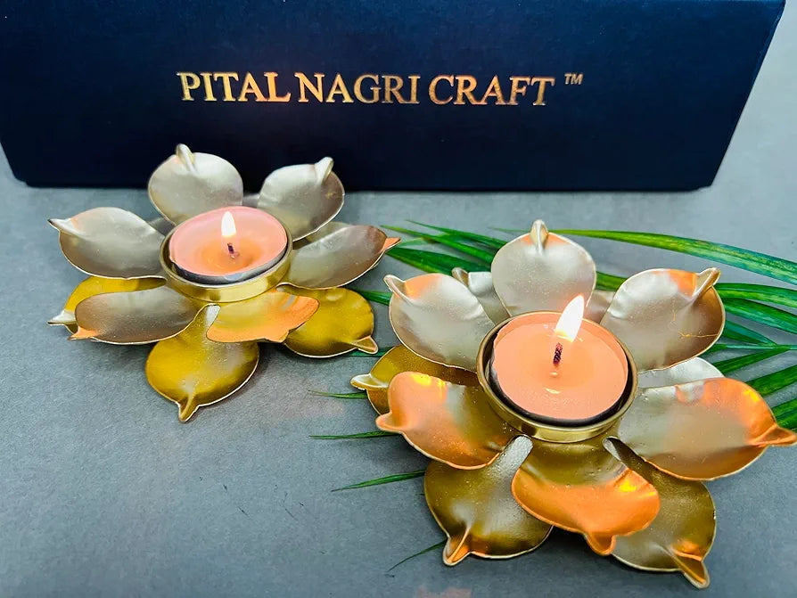 Lotus Tea Light Candle Holder Handcrafted